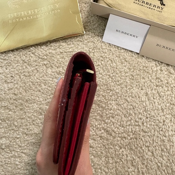 Burberry wallet - long red leather - Picture 13 of 14